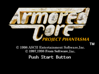 Armored Core title screen for Playstation